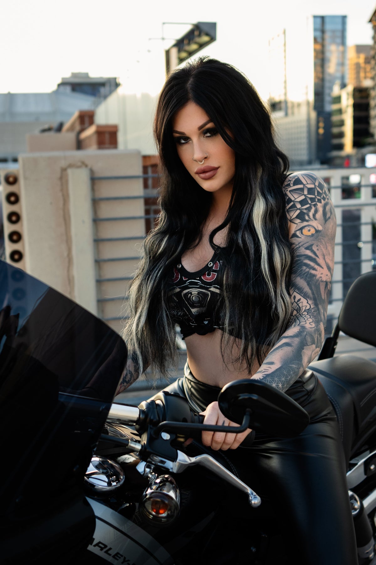 Divinity Hair Co. motorcycle rider